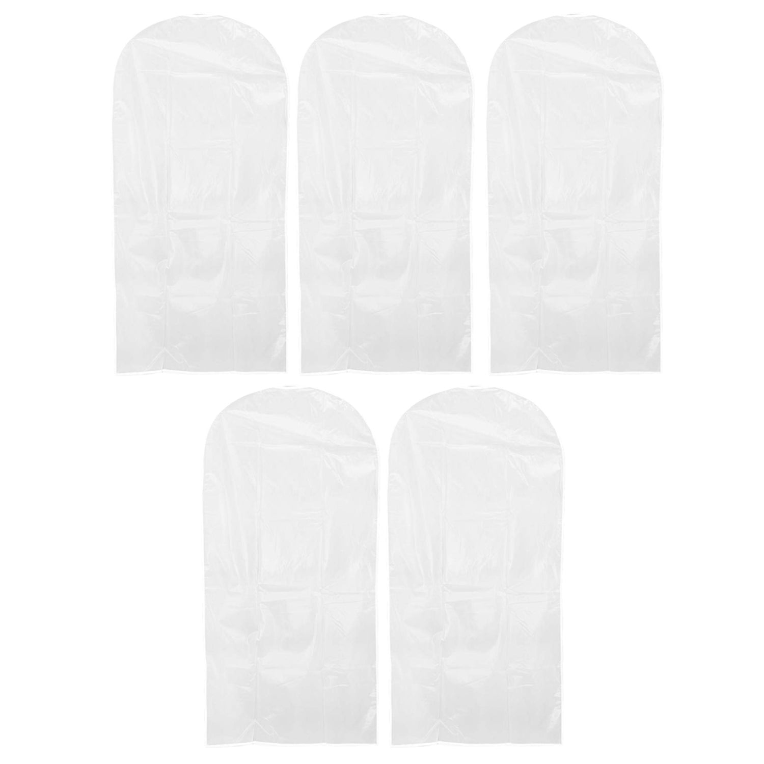 Pack Of 5 Hanging Garment Cover Bags For Wardrobe (60  120 Cm)