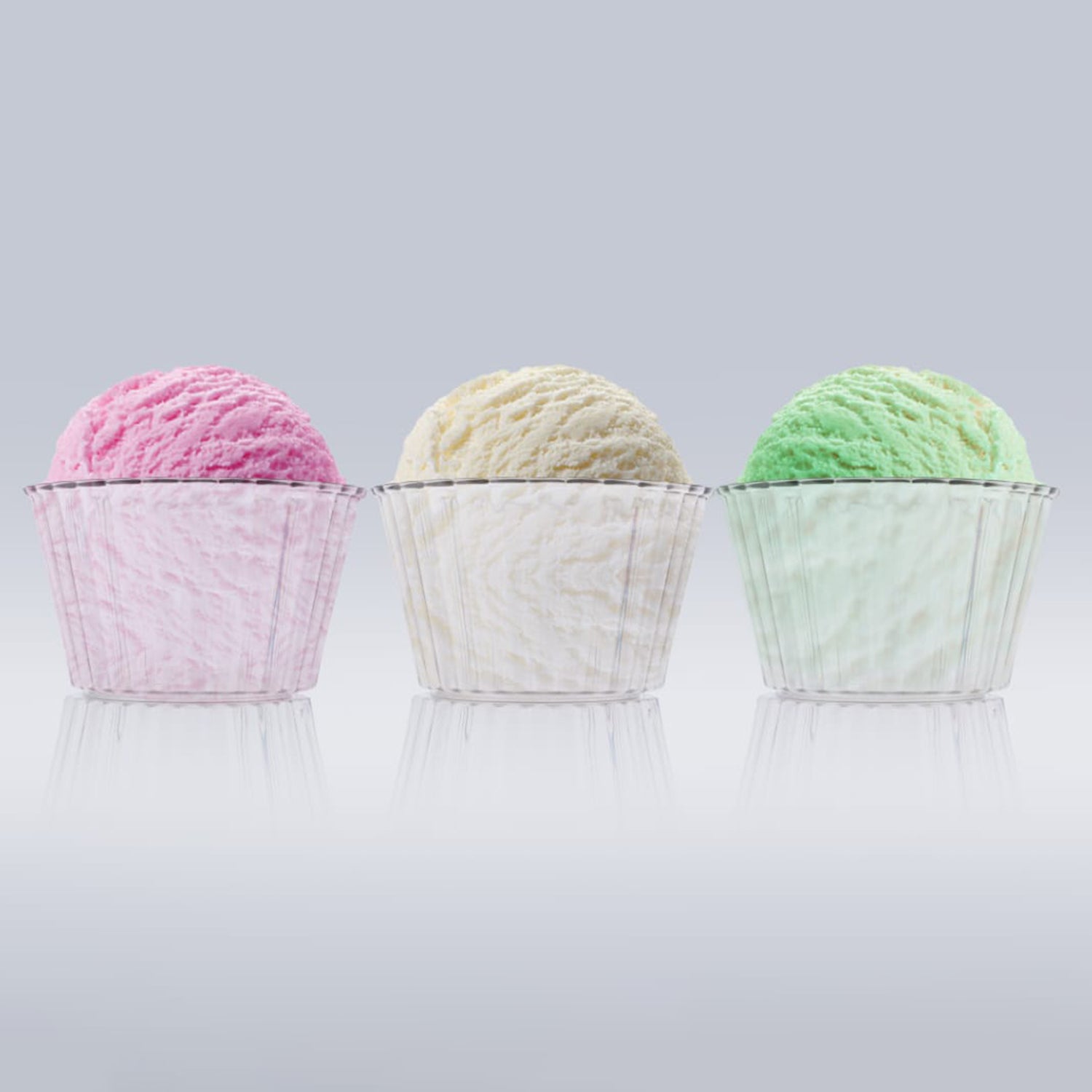 Premium Transparent Plastic Dessert Bowl Set  6 Pieces
