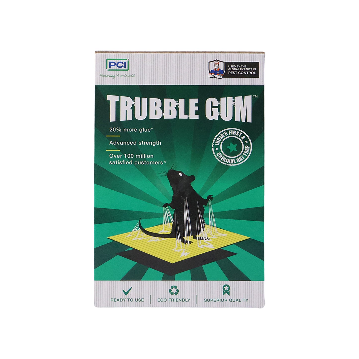 Pci Cardboard Troublegum Small Size Mouse Trap-10pc