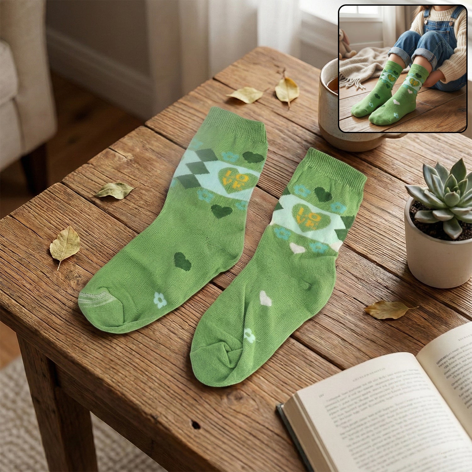 Cute And Comfortable Cotton Socks For Women (1 Set)