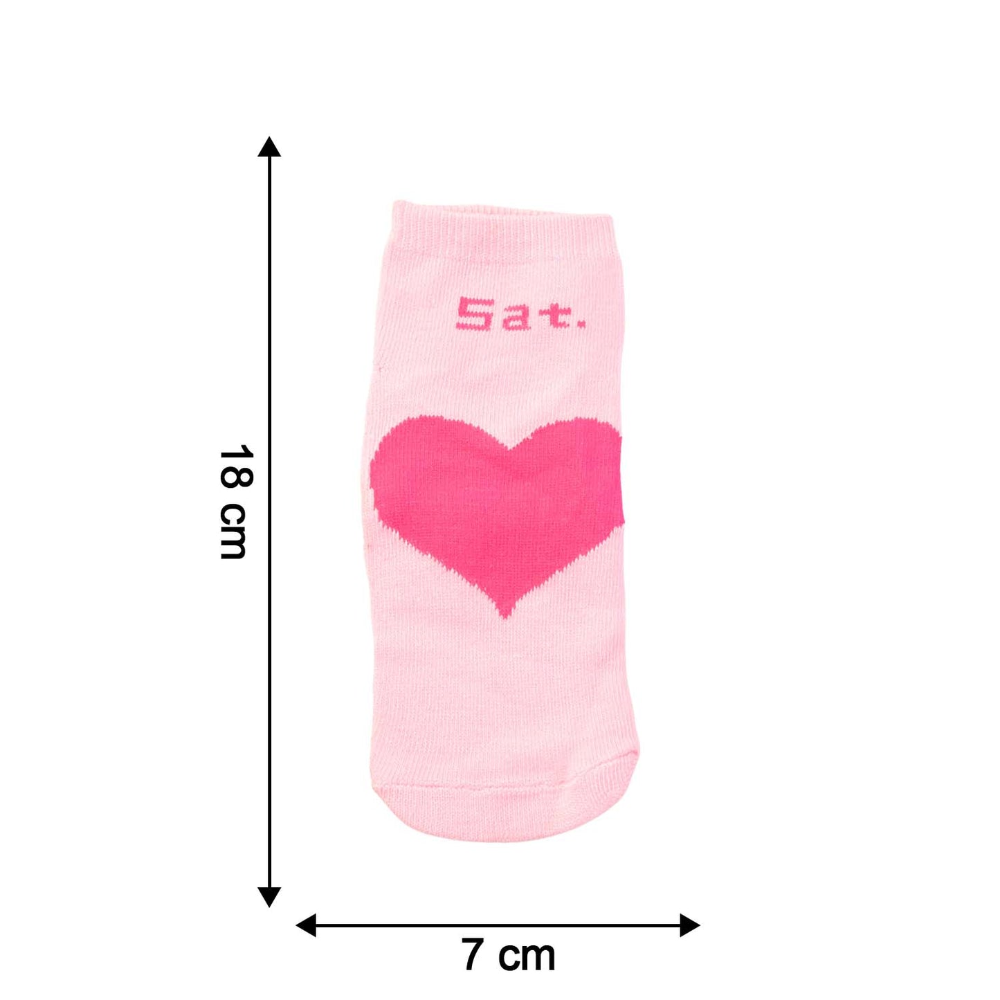 Cute Heart Print Ankle-length Socks (1 Pair)