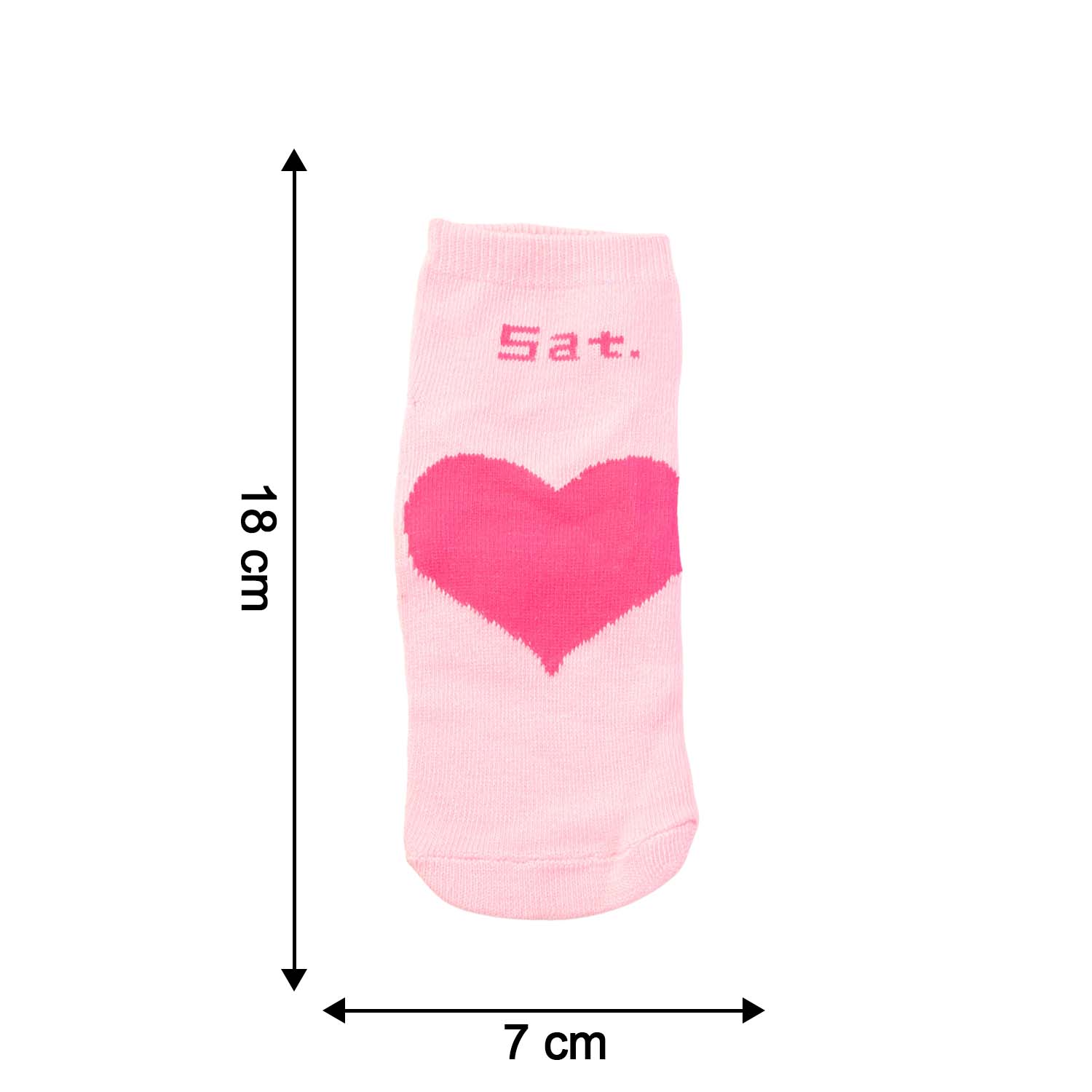Cute Heart Print Ankle-length Socks (1 Pair)