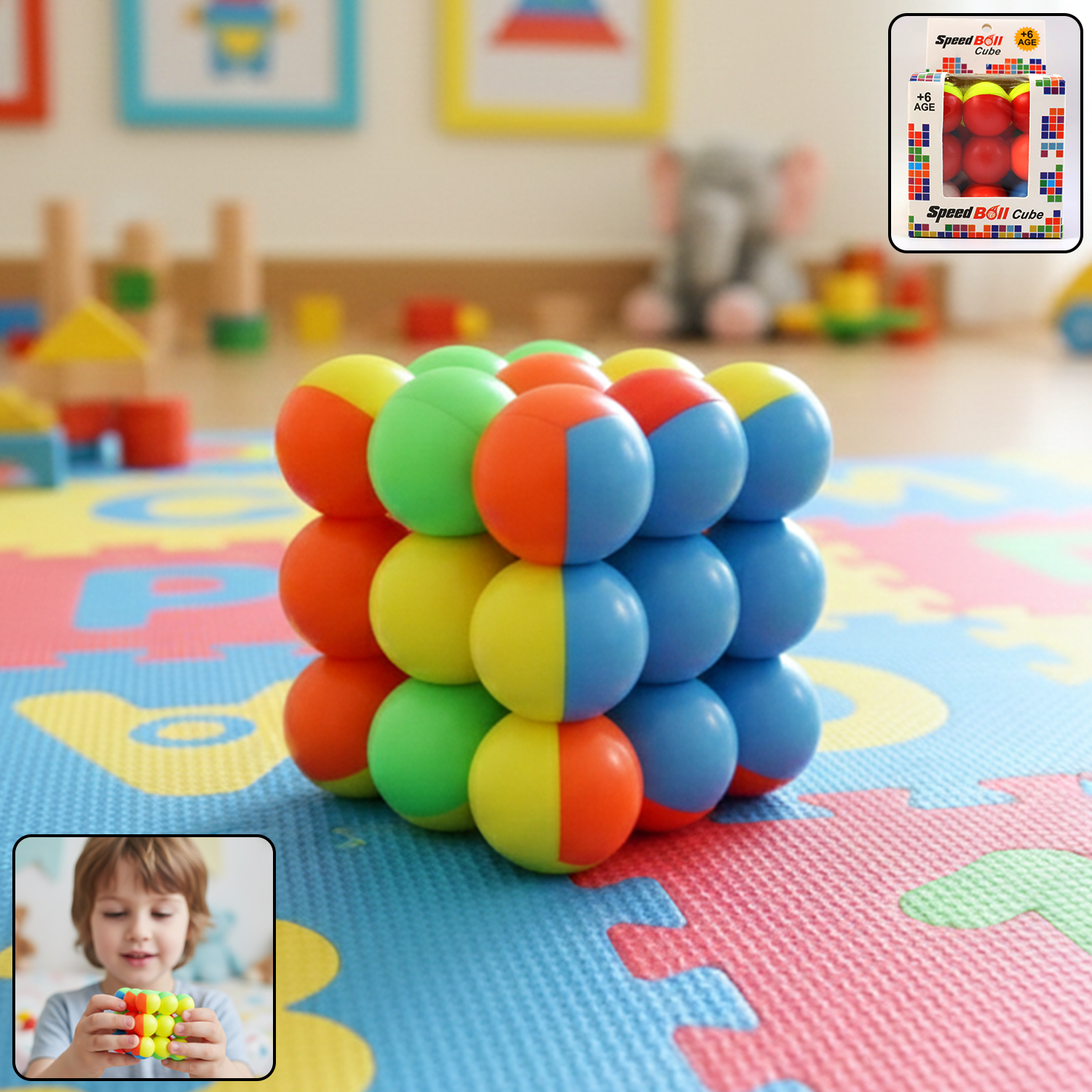 Speed Ball Cube Toy  Colorful Puzzle Cube