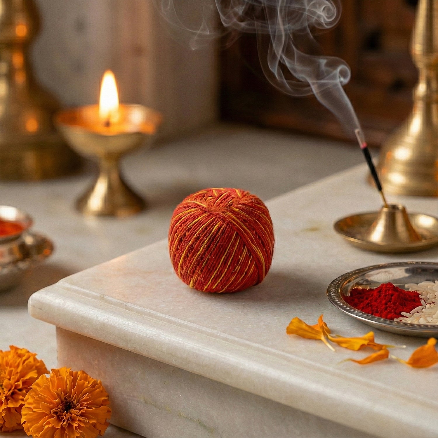 Pooja Kalawa Moli Sacred Cotton Thread (1 Pc)