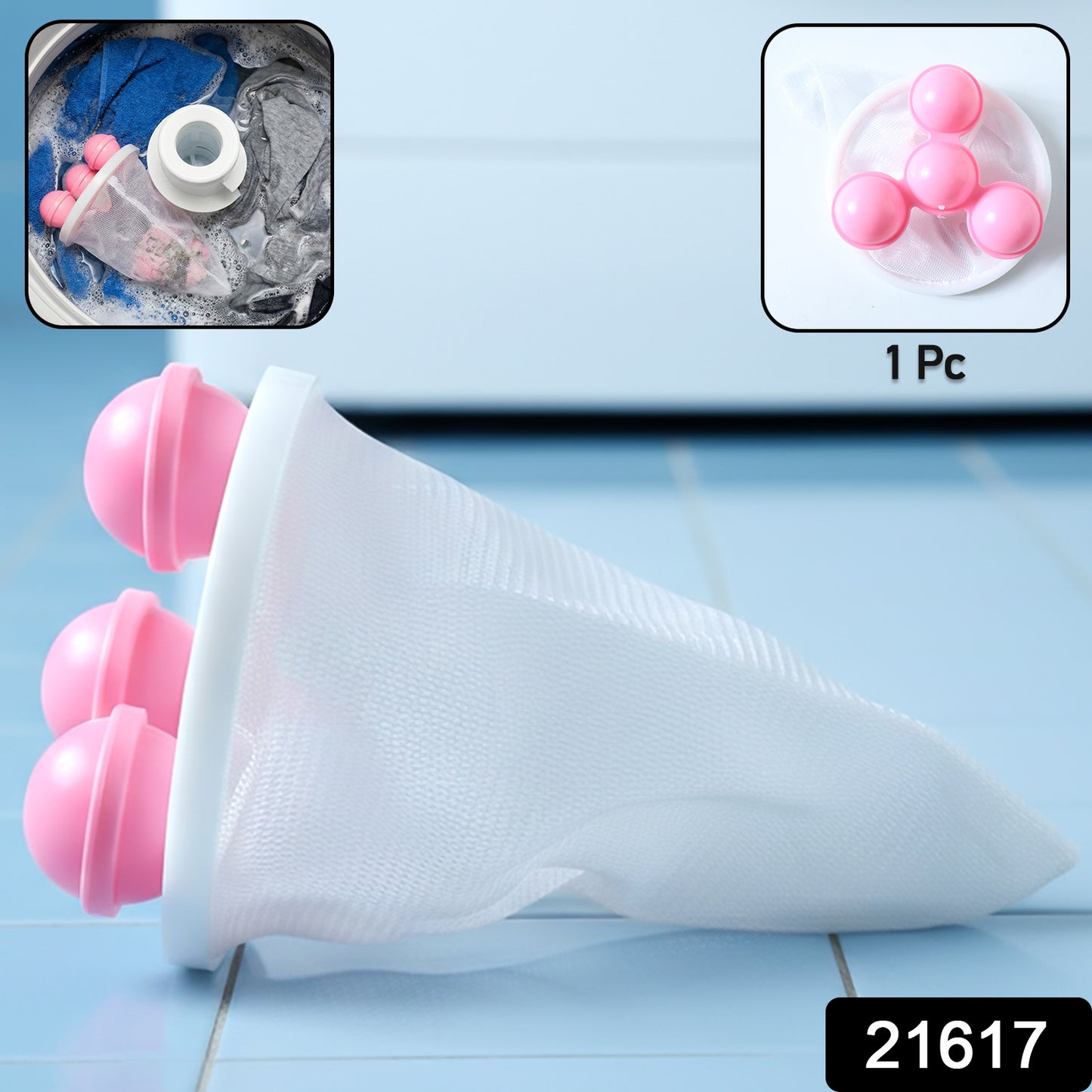 Reusable Washing Machine Lint Catcher Mesh Bag (1 Pc)