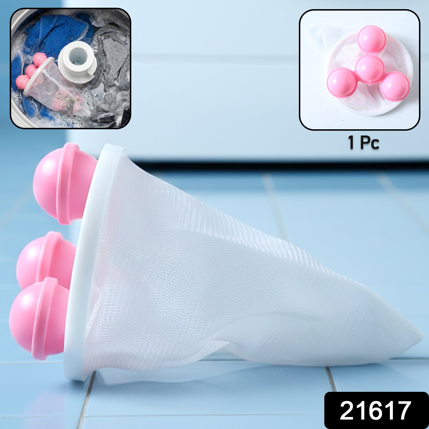 Reusable Washing Machine Lint Catcher Mesh Bag (1 Pc)
