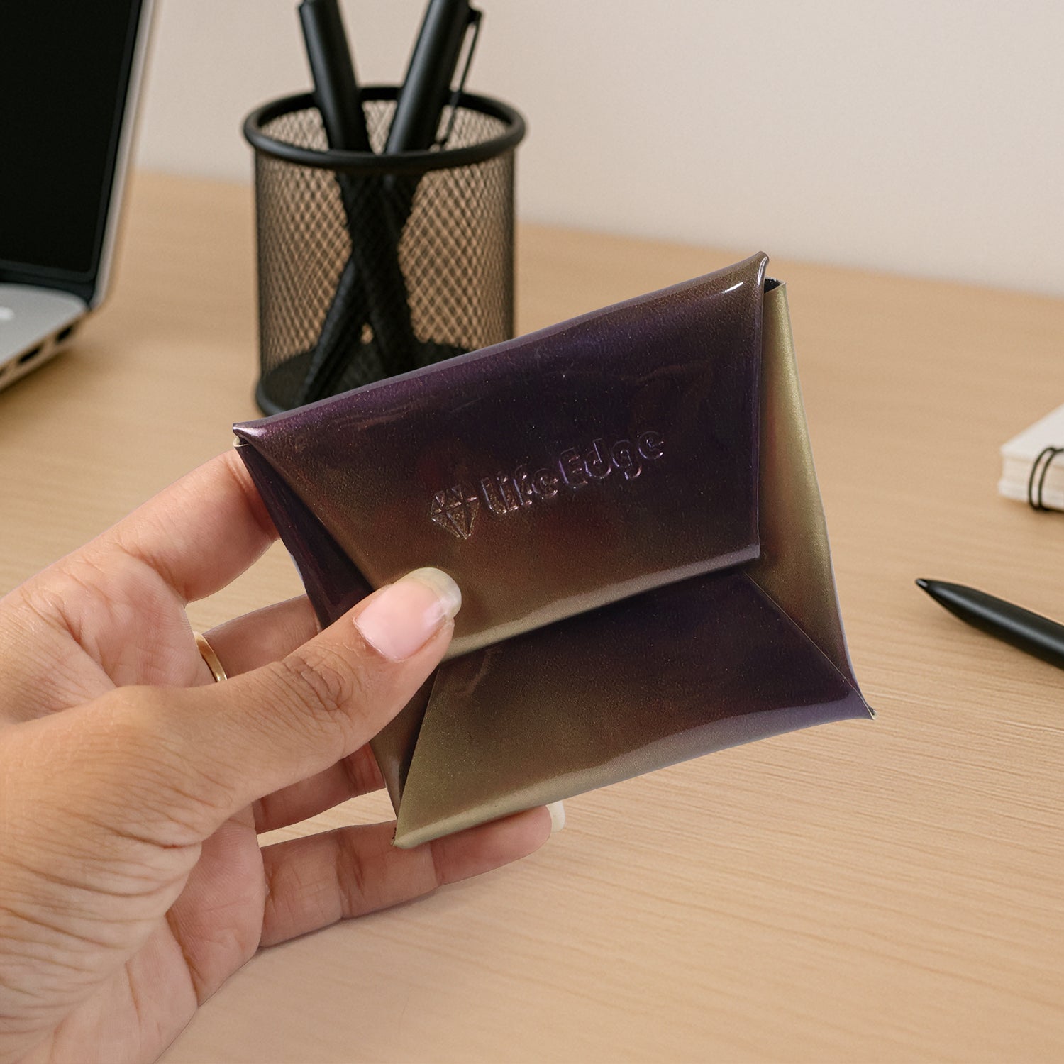 Premium Foldable Pu Leather Coin Pouch (1 Pc)