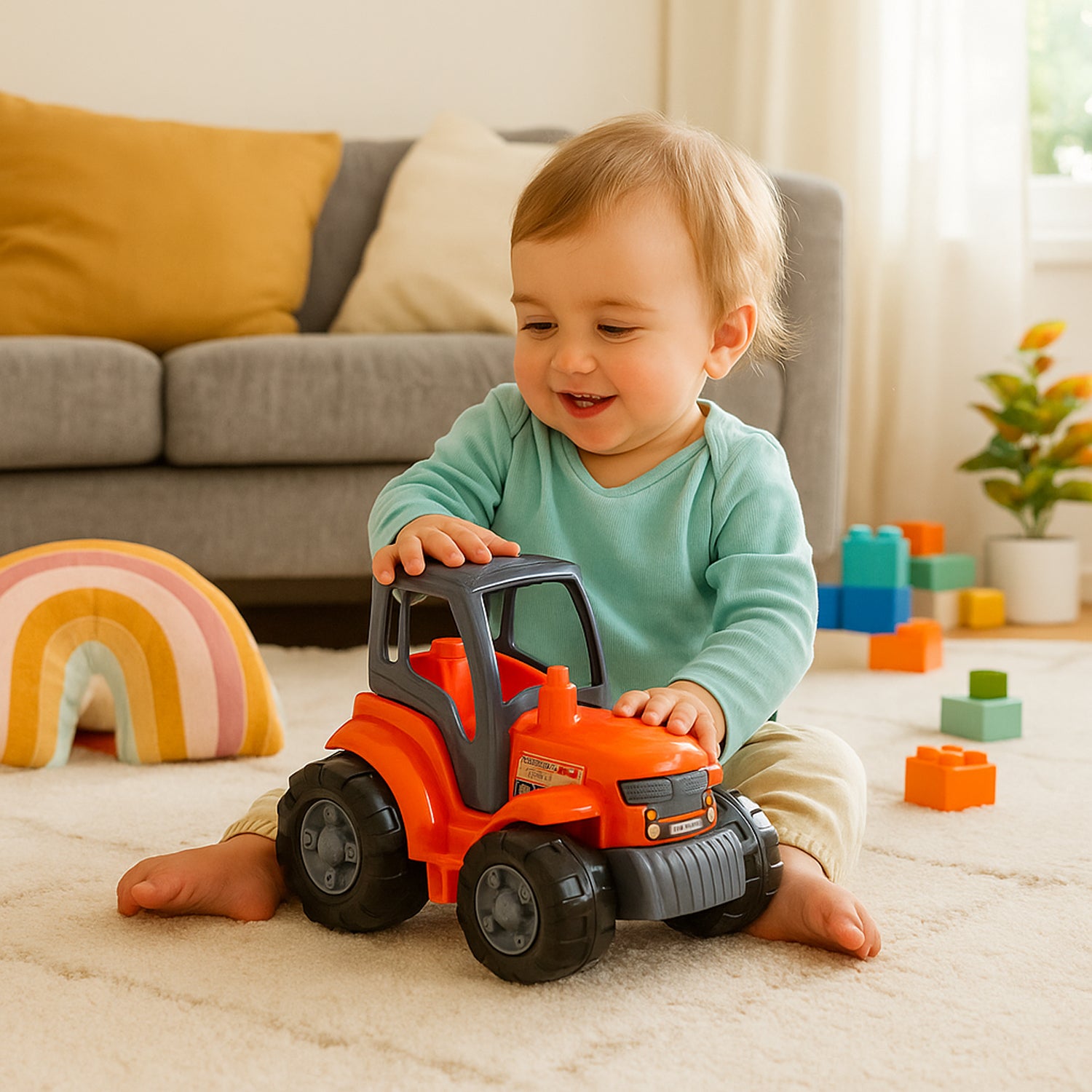 Funwoods Kids Friction Powered Tractor Toy - (1 Pc)