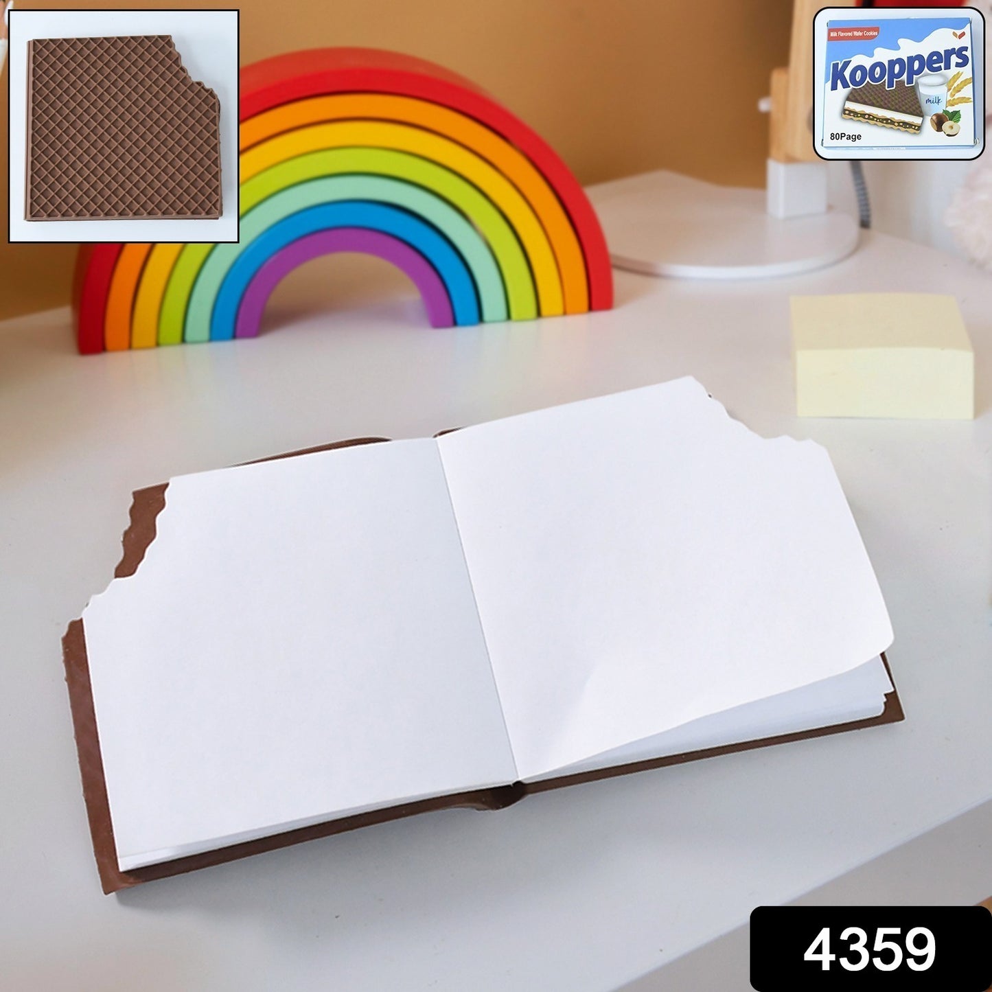 4359 Chocolate Dairy Notebooks Original Chocolate Smell  Writing Practice Book Early Learning Copybook Premium Chocolate Book ( 1pc Book )