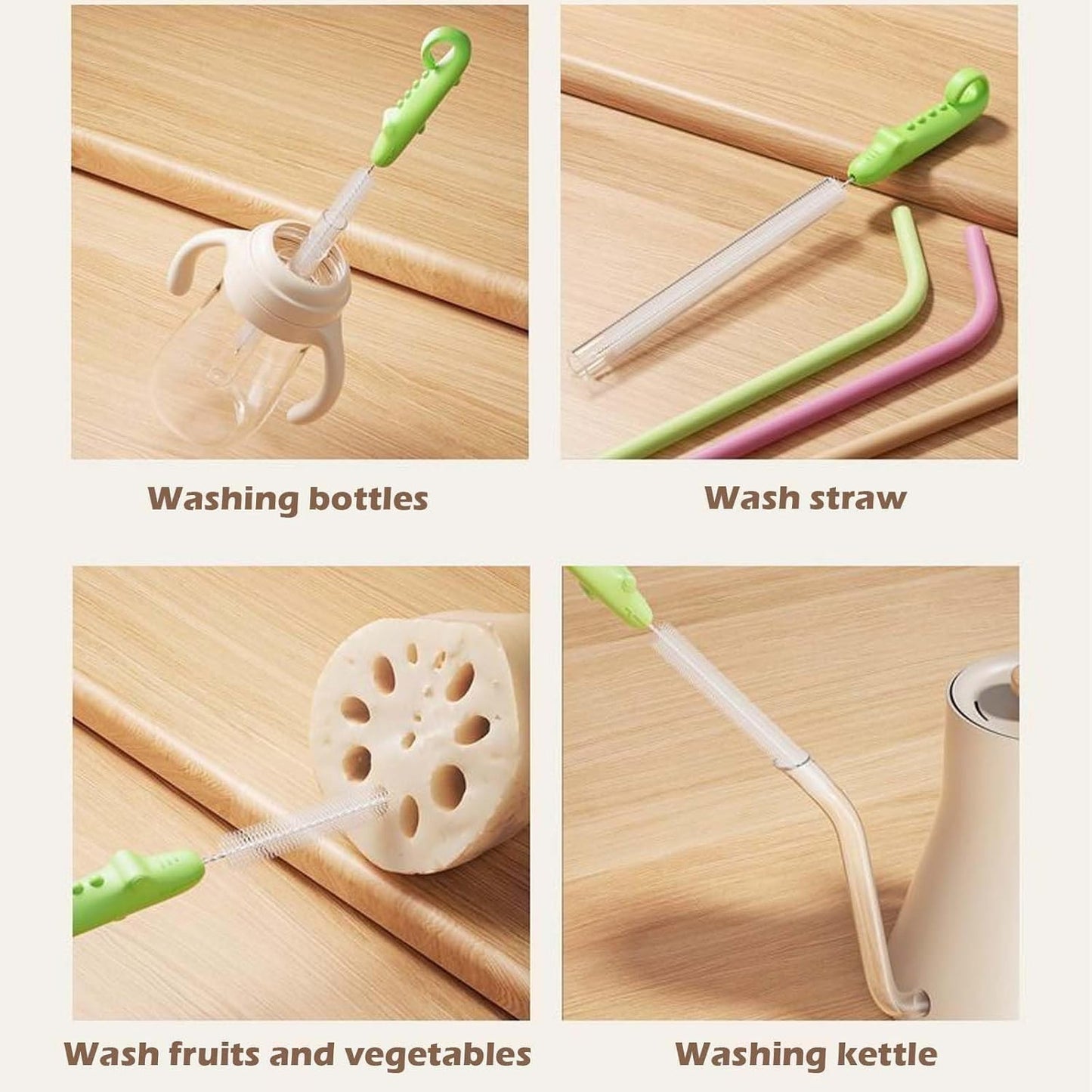 Bottle Spout Cleaning Brush With Ergonomic Handle (1 Pc  22 Cm Long)