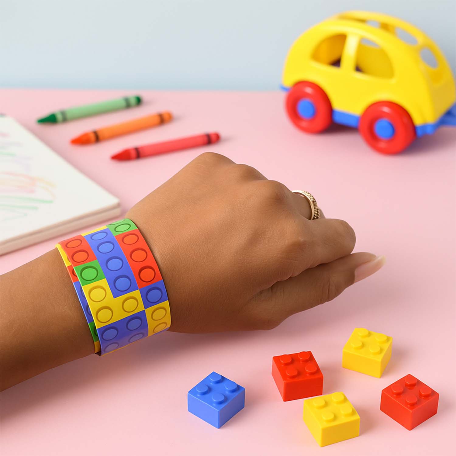 Colorful Snap Slap Bracelet Toy (1 Pc )
