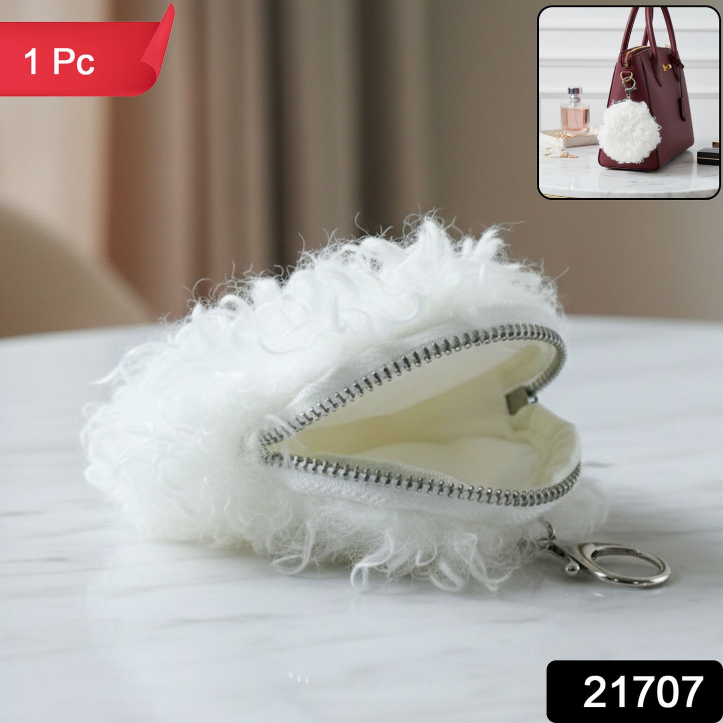 Wallet  Small Zipper Pouch  Mini Coin Purse  Loose  Keychain Pouch  Fluffy Pouch  Daily Use Wallet  Compact Wallet  China