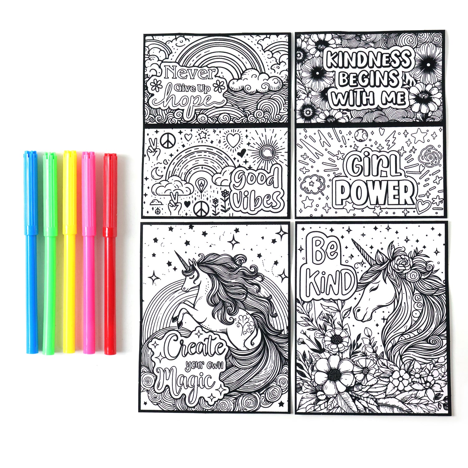 Creative Kids Colouring  Activity Poster Set (11 Pc)