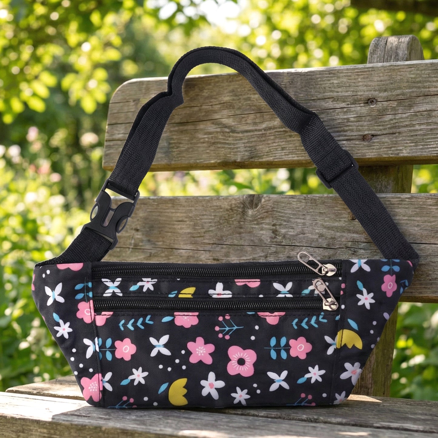Floral Print Adjustable Waist Bag  Fanny Pack (1 Pc)