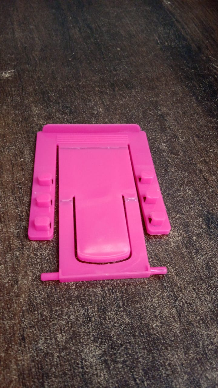 Adjustable Foldable Plastic Mobile Phone Stand Holder (1 Pc)