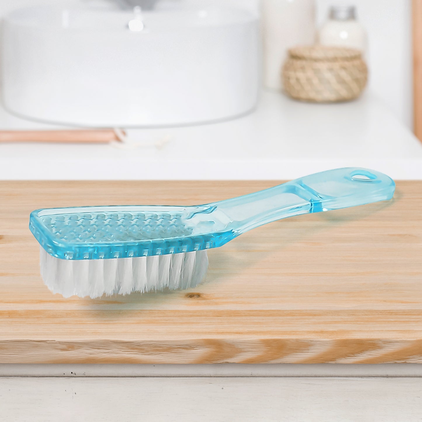 Plastic Handle Shoes Clothes Scrubbing Brush (1 Pc  Mix Color  19 Cm)