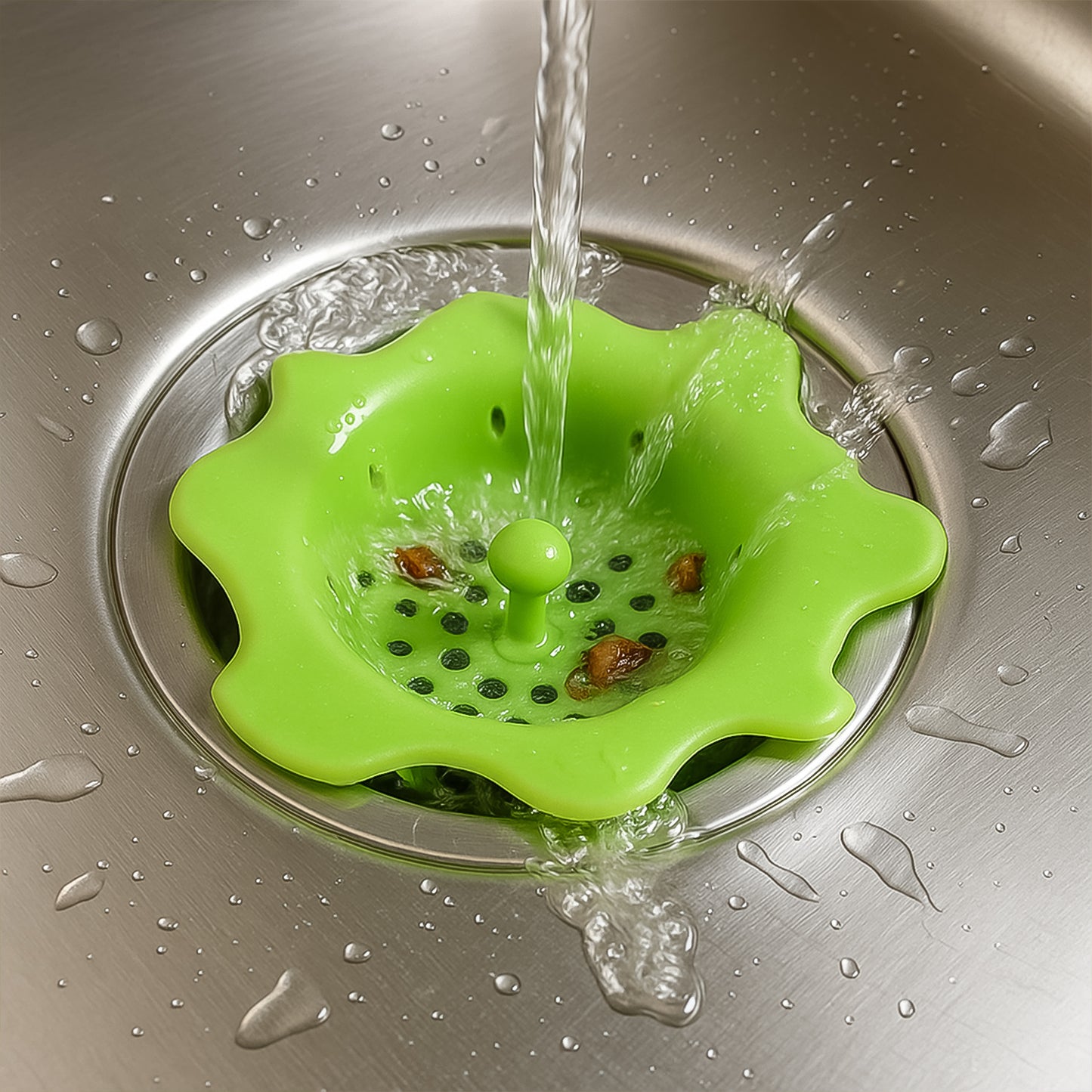Flexible Silicone Sink Strainer  Drain Hair Catcher