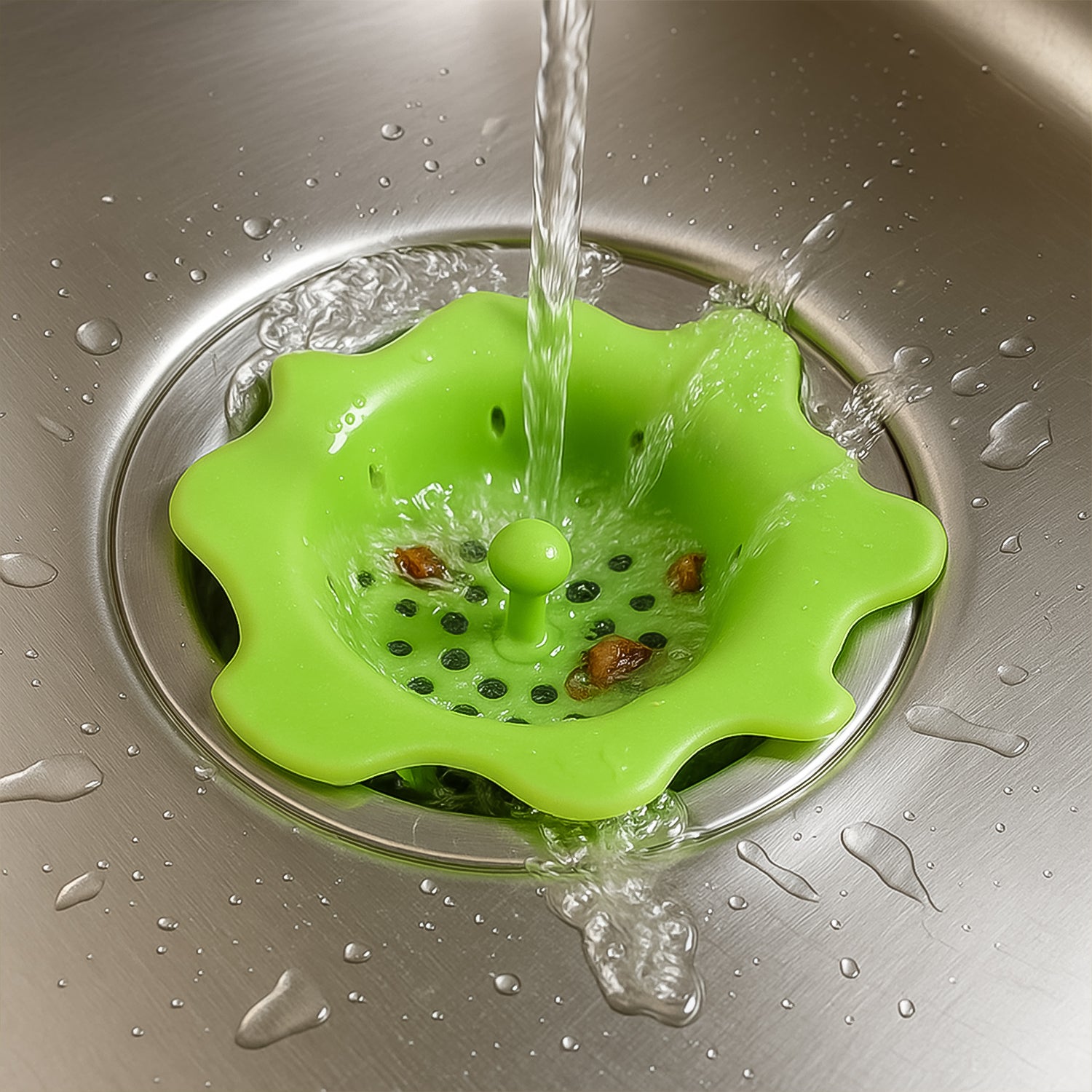 Flexible Silicone Sink Strainer  Drain Hair Catcher