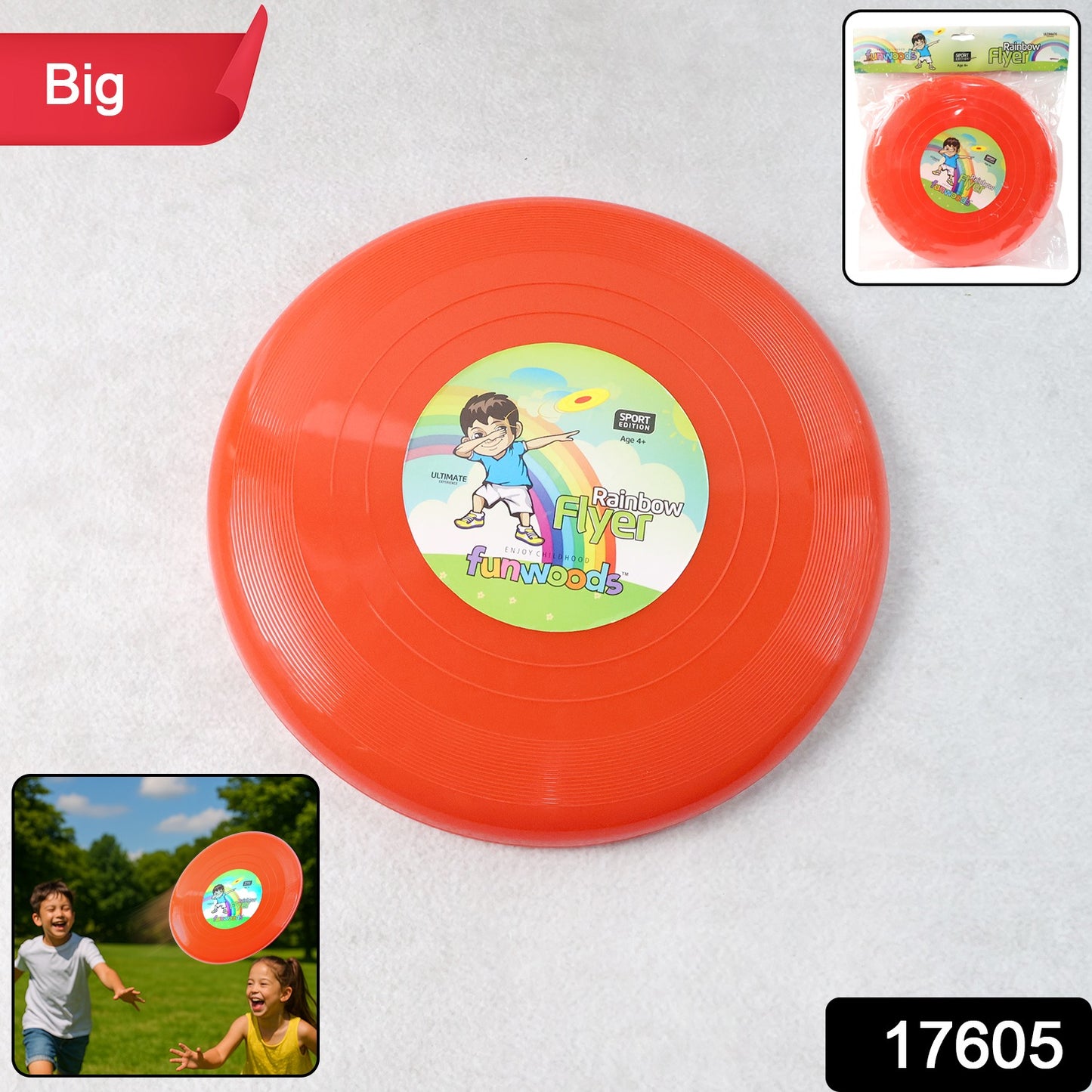 Funwoods Big Outdoor Flying Disc Throw  Catch Game Toy (1 Pc)