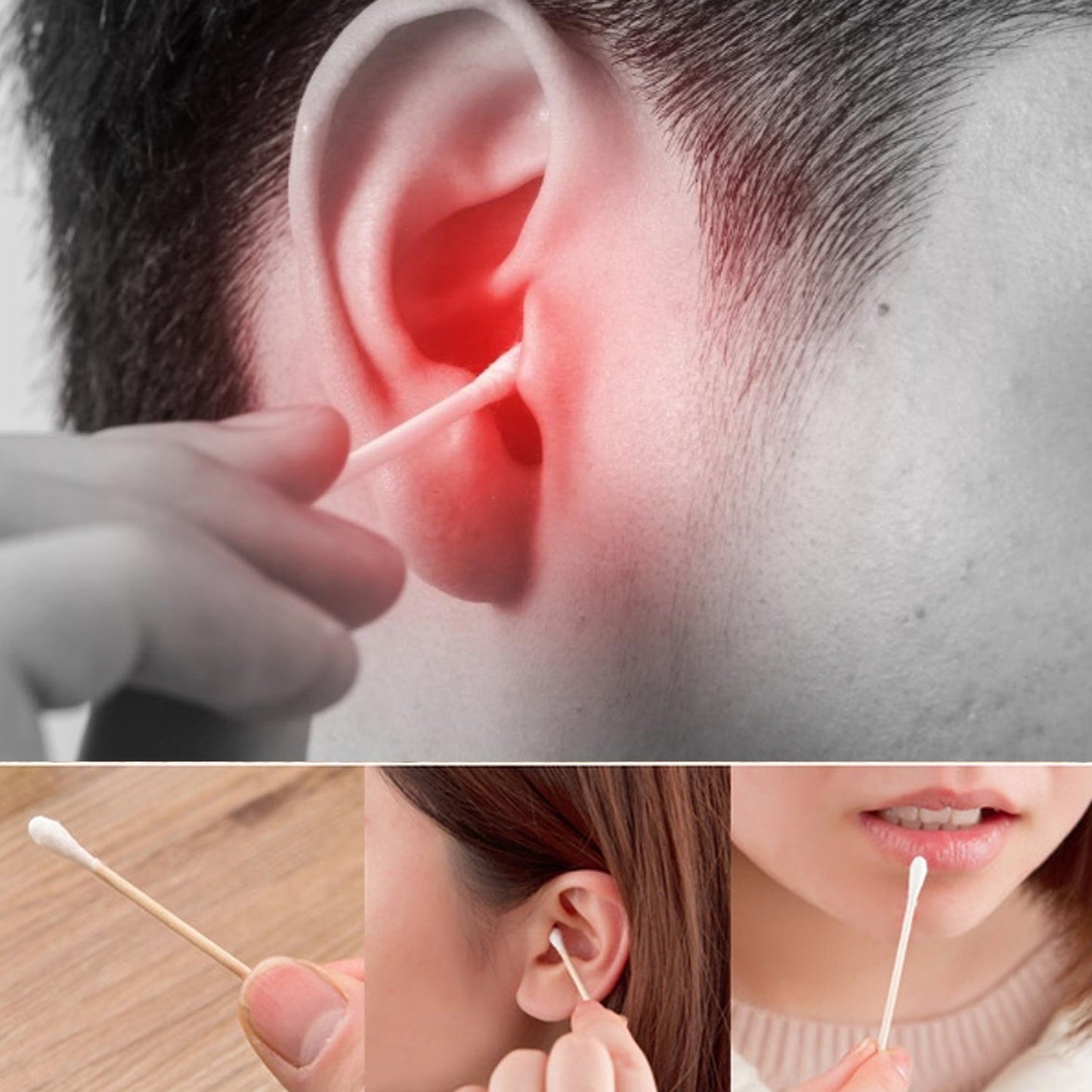 Paper-stick Cotton Swabs - (100 Pc  Set)
