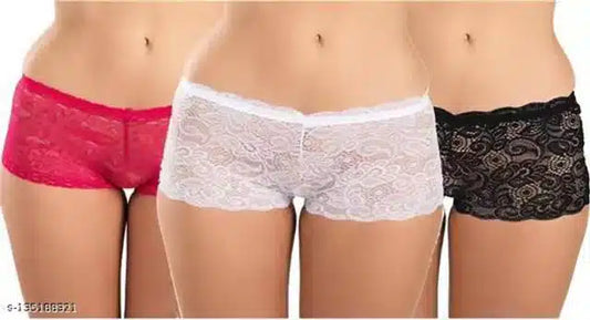Net Briefs for Women (Multicolor, 7XL) (Set of 3)