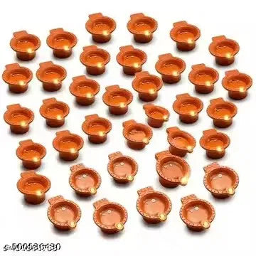 Water Sensor Diya for Home Decoration Floating Led Light Diya (Pack of 18)