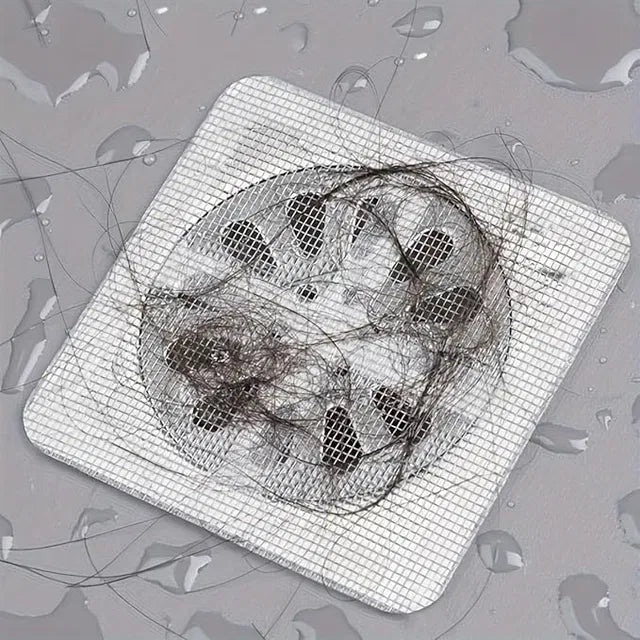 20Pack Disposable Shower Drain Hair Catcher, Drain Hair Catcher Waterproof Mesh Stickers for Bathroom Accessories