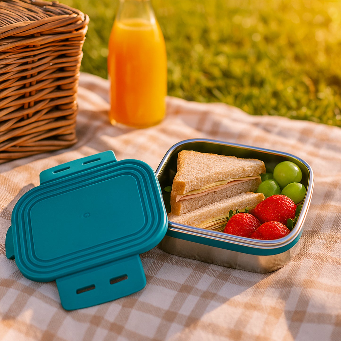 Apex Stainless Steel Mini Stack Plate Food Container (Approx 200 Ml)
