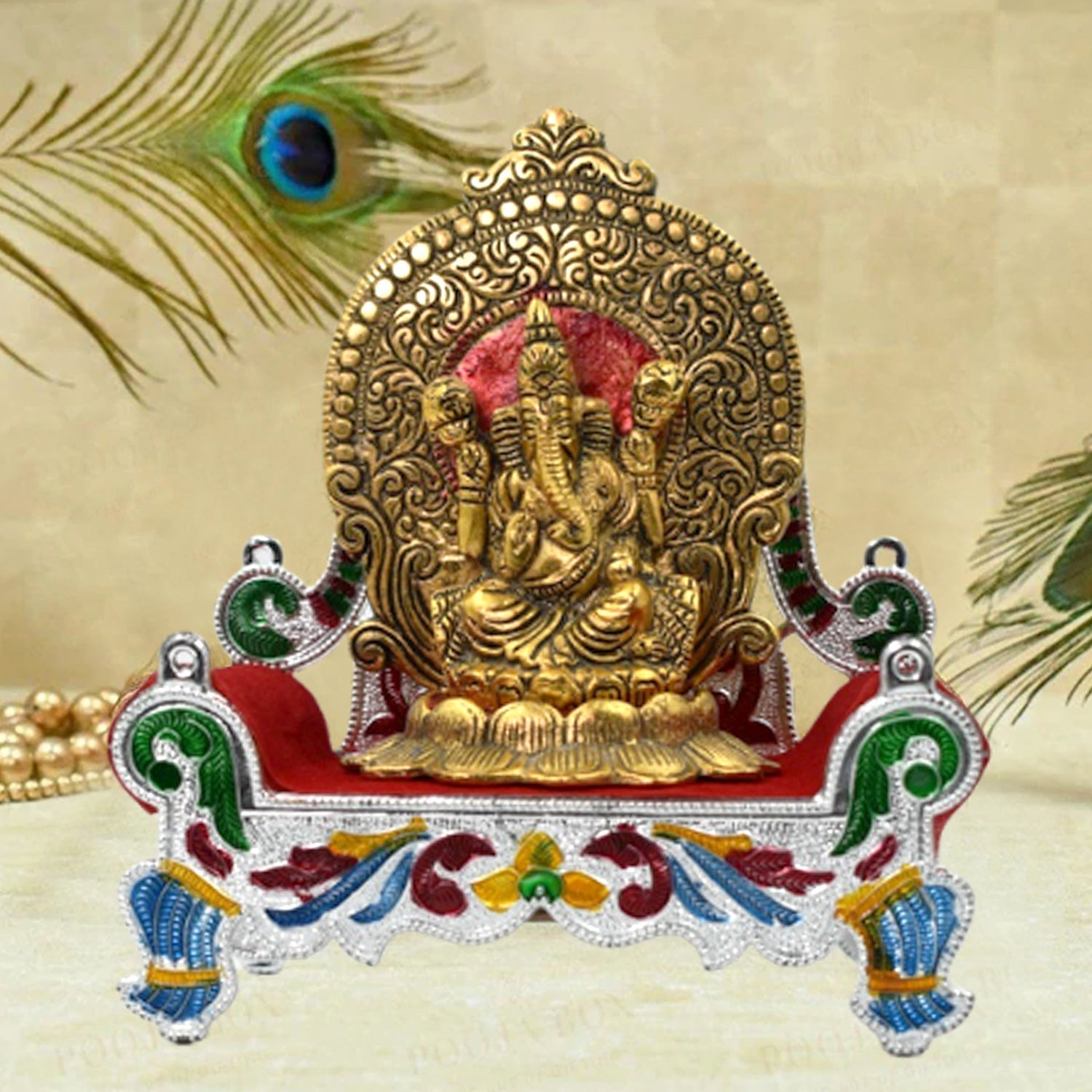 2711 Big Singhasan Bal Gopal Used In All Kinds Of Household And Official Places For Placing Gods Sculpture Over It.