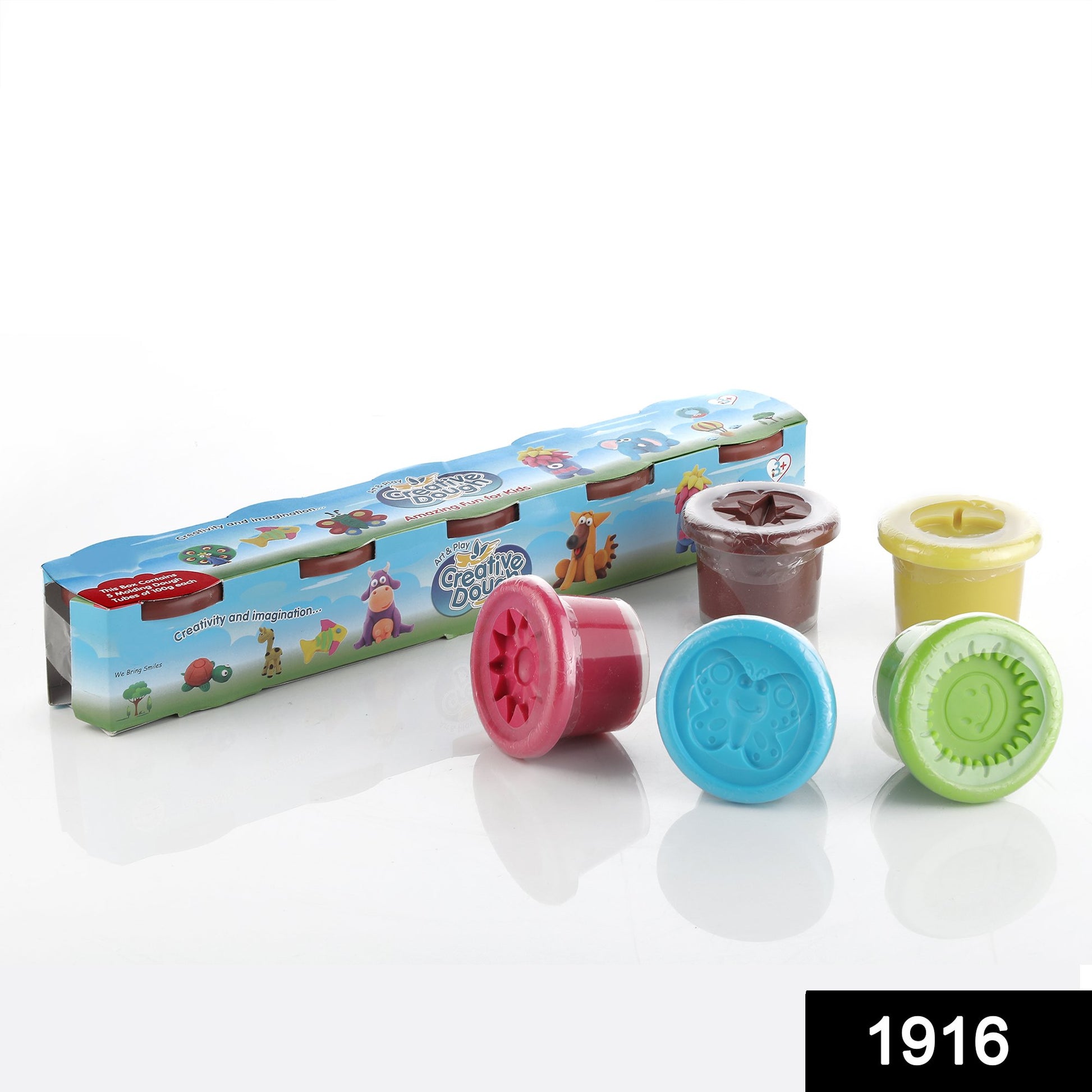 1916 Non-toxic Creative 100 Dough Clay 5 Different Colors (Pack Of 5 Pcs)