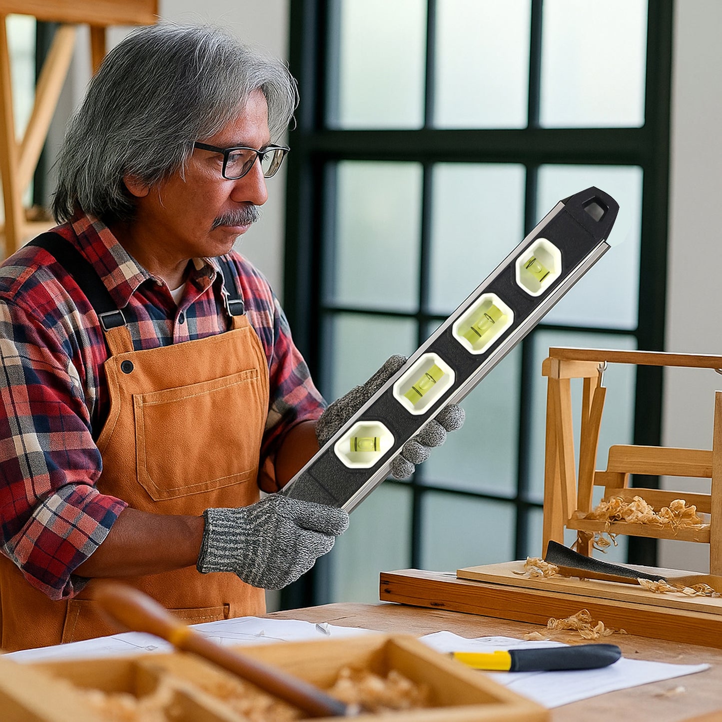Professional Aluminum Spirit Level Measuring Tool  (1 Pc)