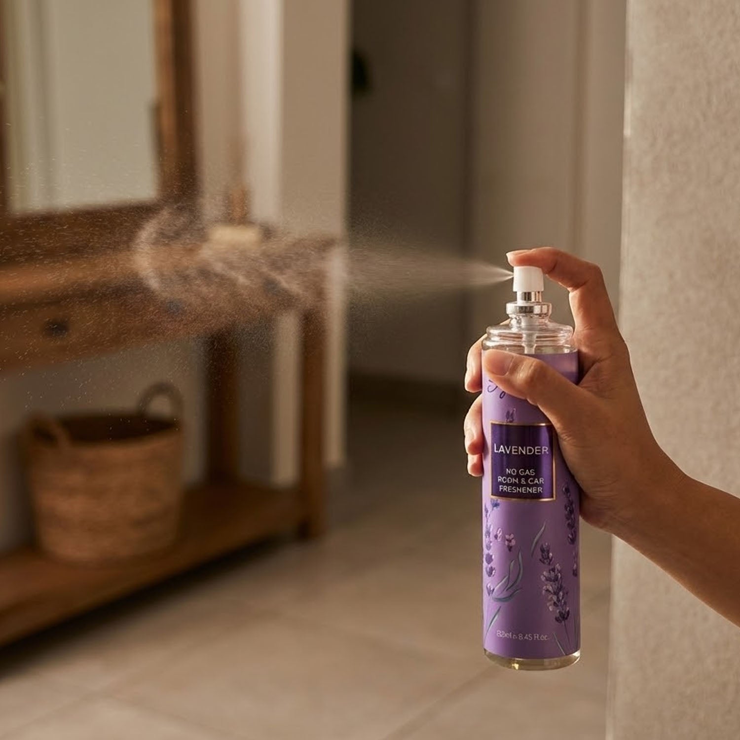 Lavender No Gas Room  Car Freshener Spray (250ml 1 Pc)