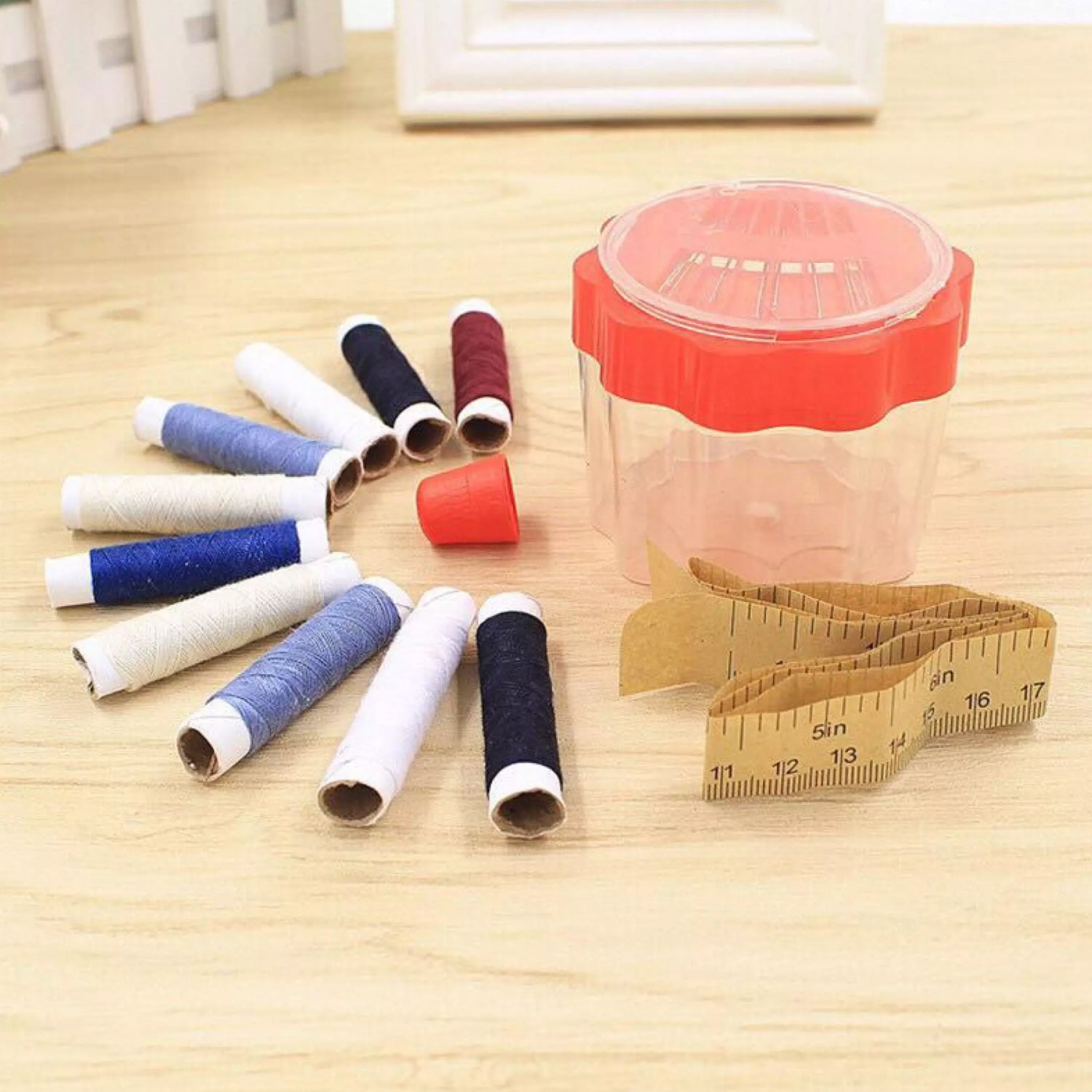 6050 24 Pc Sewing Box Used In Storing Of Thread Roles And Sewing Stuff Including All Home Purposes.