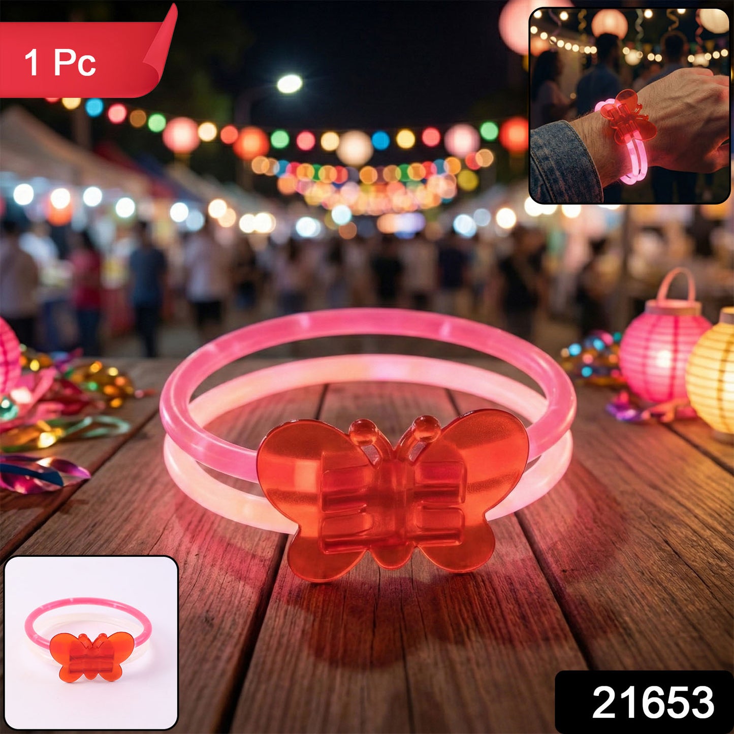 Glowing Butterfly Bracelet (1 Pc)