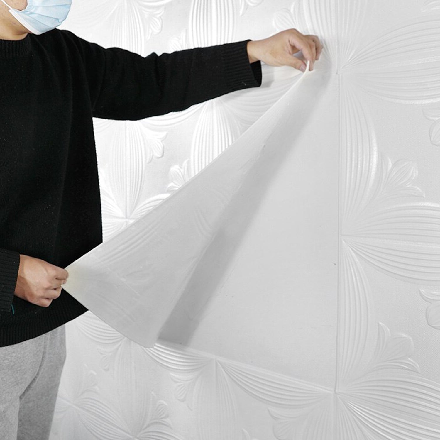 9276 Wallpaper 3d Foam Wallpaper Sticker Panels I Ceiling Wallpaper For Living Room Bedroom I Furniture Door I Foam Tiles (Square Design)