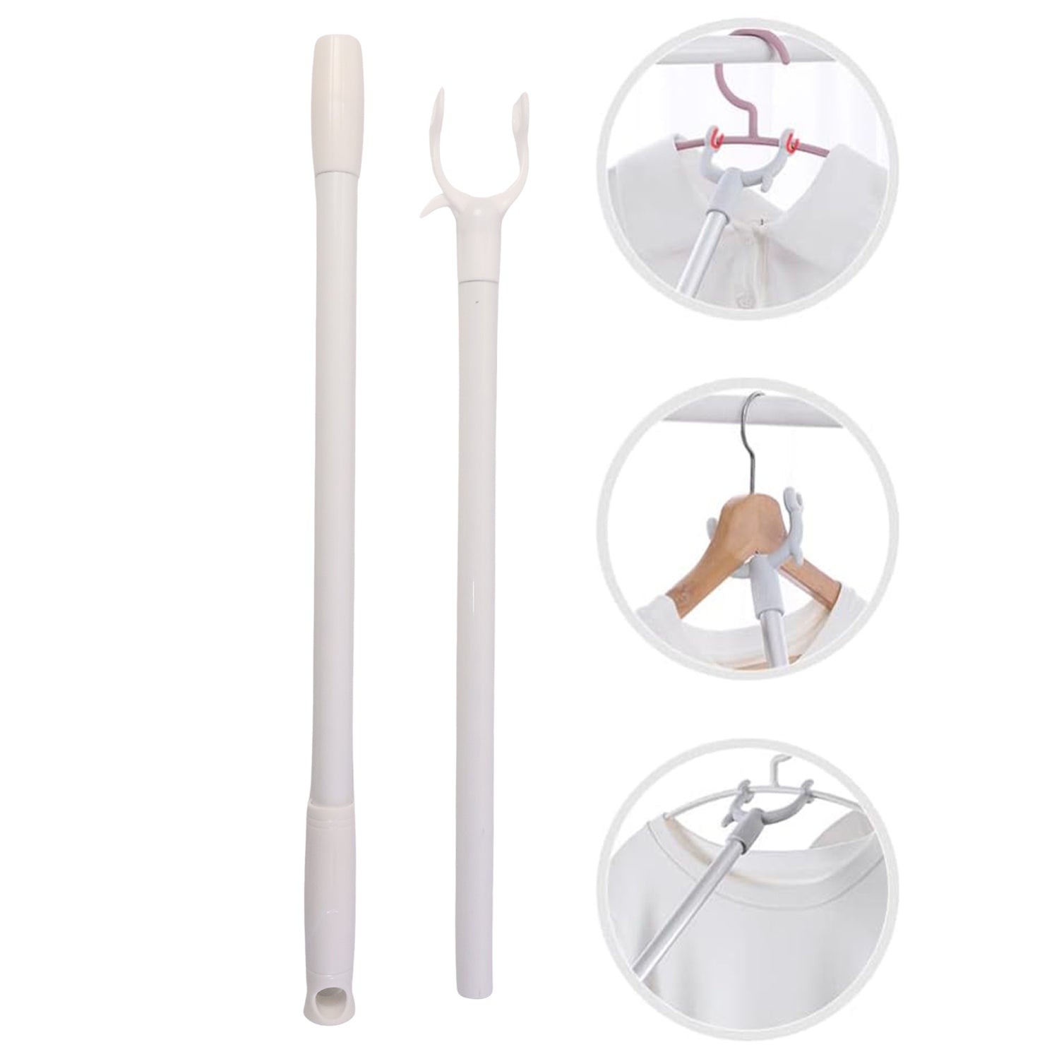 Premium Long Reach Clothes Hook Rod (120 Cm 1 Pc)
