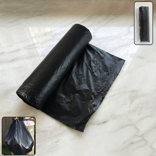 Heavy-duty Black Garbage Bag Roll For Home  Commercial Waste Disposal (1 Roll)