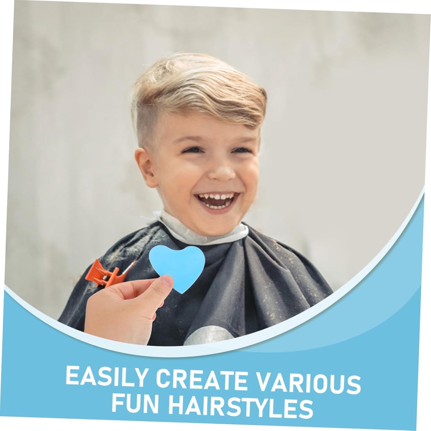Haircut Design Stencil Set  6-in-1 Safe Hair Trimmer Molds