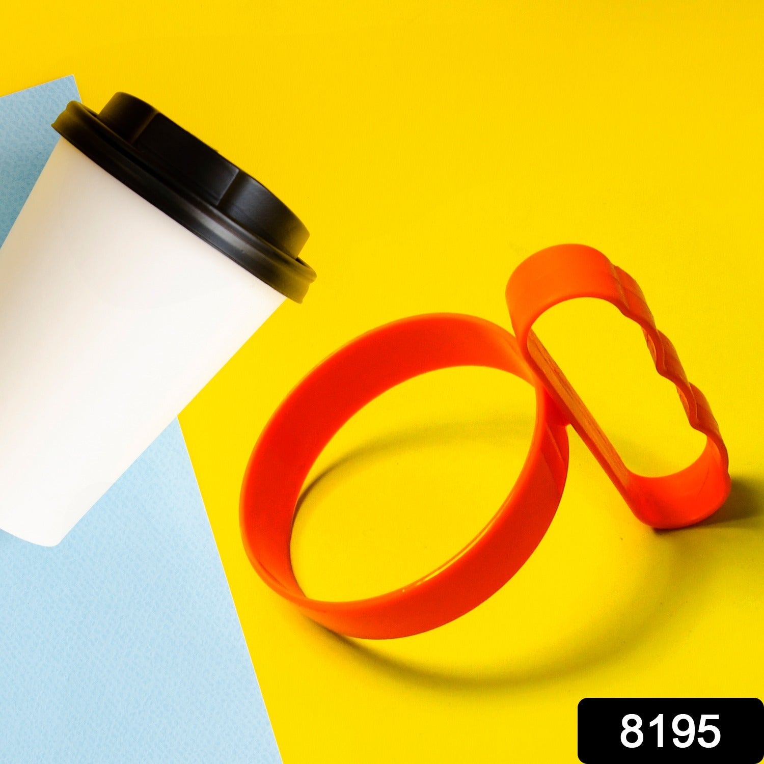 8195 Plastic Cup  Tumbler Handle Anti Slip Travel Mug Grip  Cupholder  Cup  Tumbler Accessories  Lightweight Tumbler Holder  Cup Handle (1 Pc)