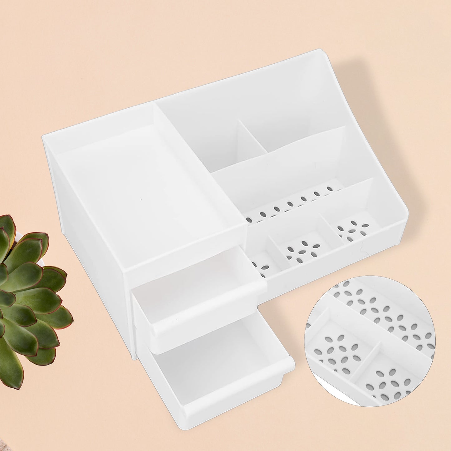 Large Capacity Desktop Cosmetic Storage Box (1 Pc  Mix Color)
