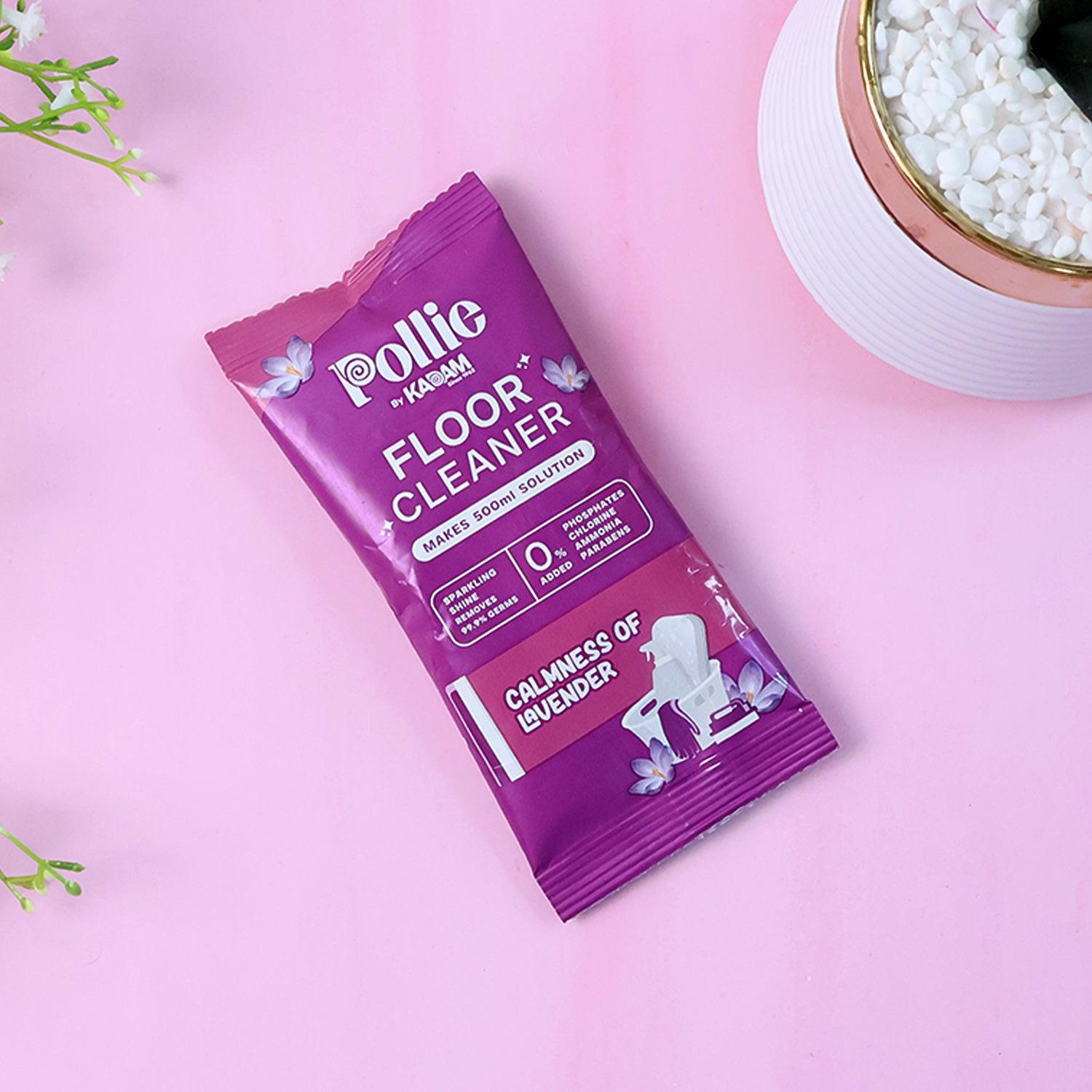 Pollic Kadam Concentrated Floor Cleaner Sachet  Lavender Fragrance (50 Gm)