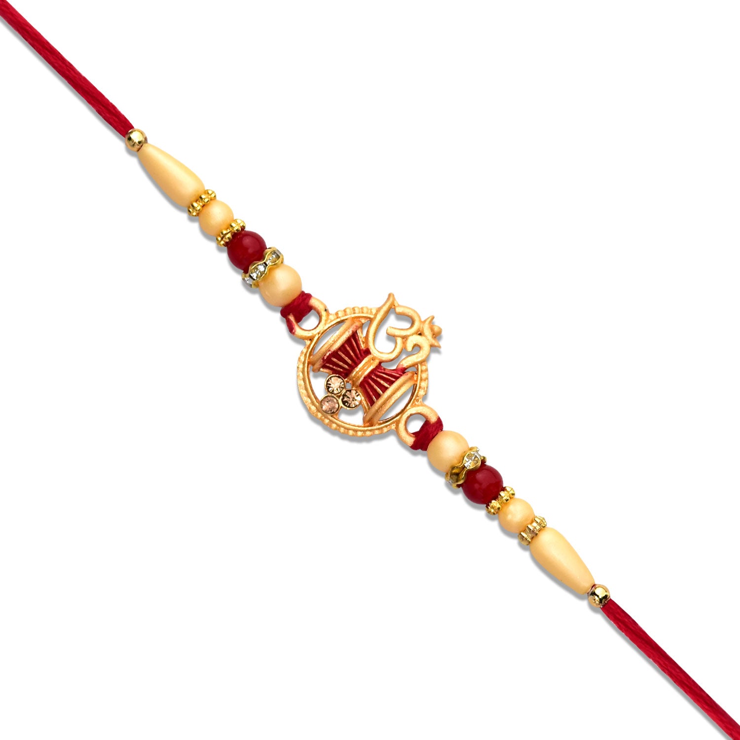 Designer Om Rakhi With Damru