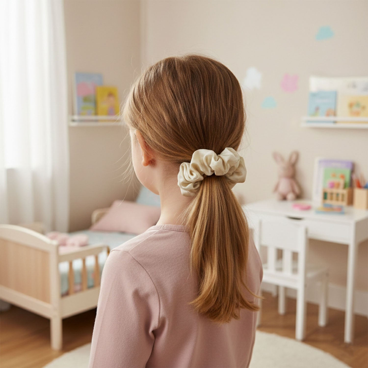 Premium Soft Fabric Hair Scrunchie (1 P)