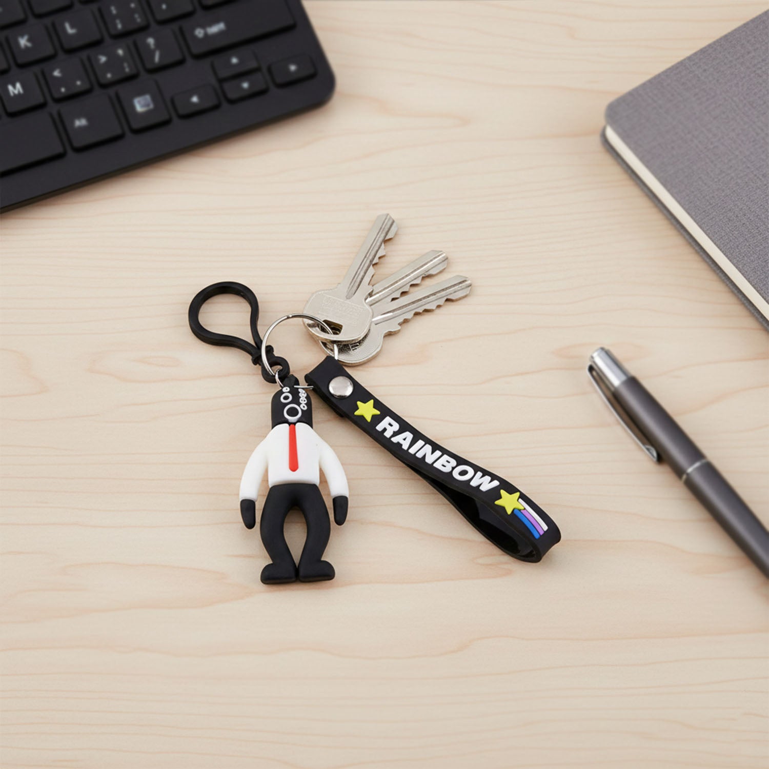 Stylish Cartoon Man Figure Keychain (1 Pc)