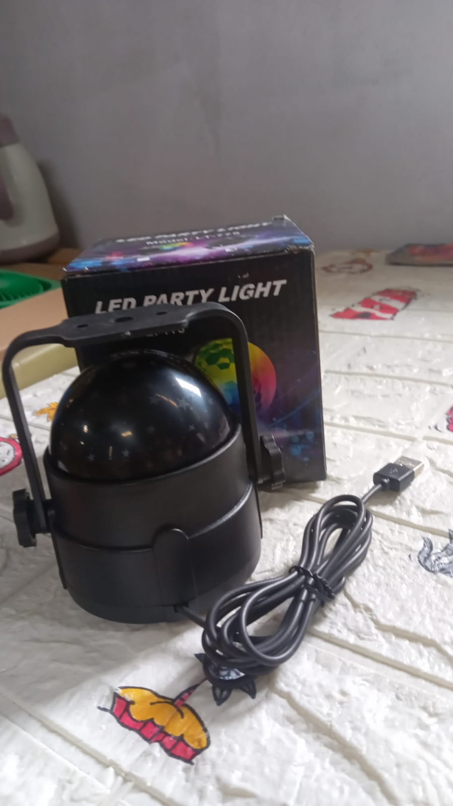 7549 Dj Light Party Disco Light For Home Party Led Disco Ball Colors Pattern  Modes Dancing Light For Room Rotating Bulb Magic Lights For Diwali Wedding Holiday Party Party Gift Kids Birthday
