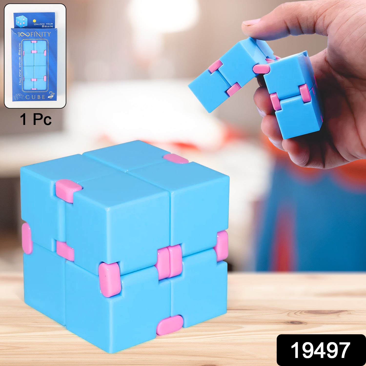 Infinity Cube Fidget Toy Stress Relief Hand Puzzle For Kids  Adults 1 Pc