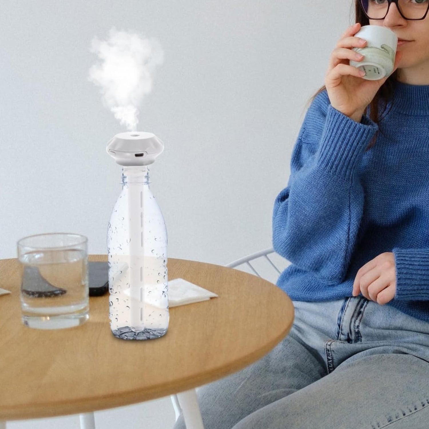 0320 Mini Portable Humidifier For Car Personal Usb Powered Bedroom Quiet Humidified Ultrasonic Cool Mist Humidifier Plants Car Travel Office Hotel  (1 Pc)