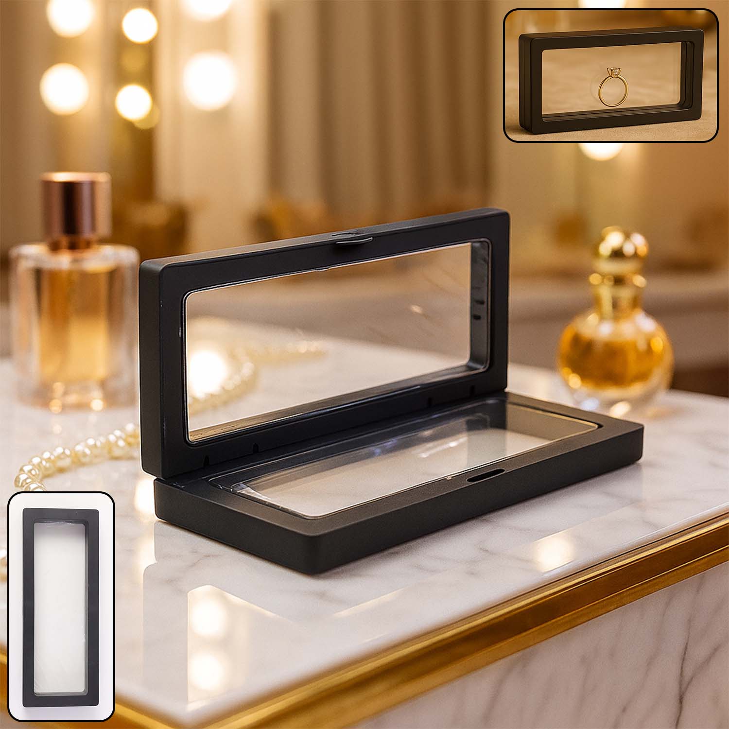 Transparent Jewellery Display Box (18x7 Cm  1 Pc)