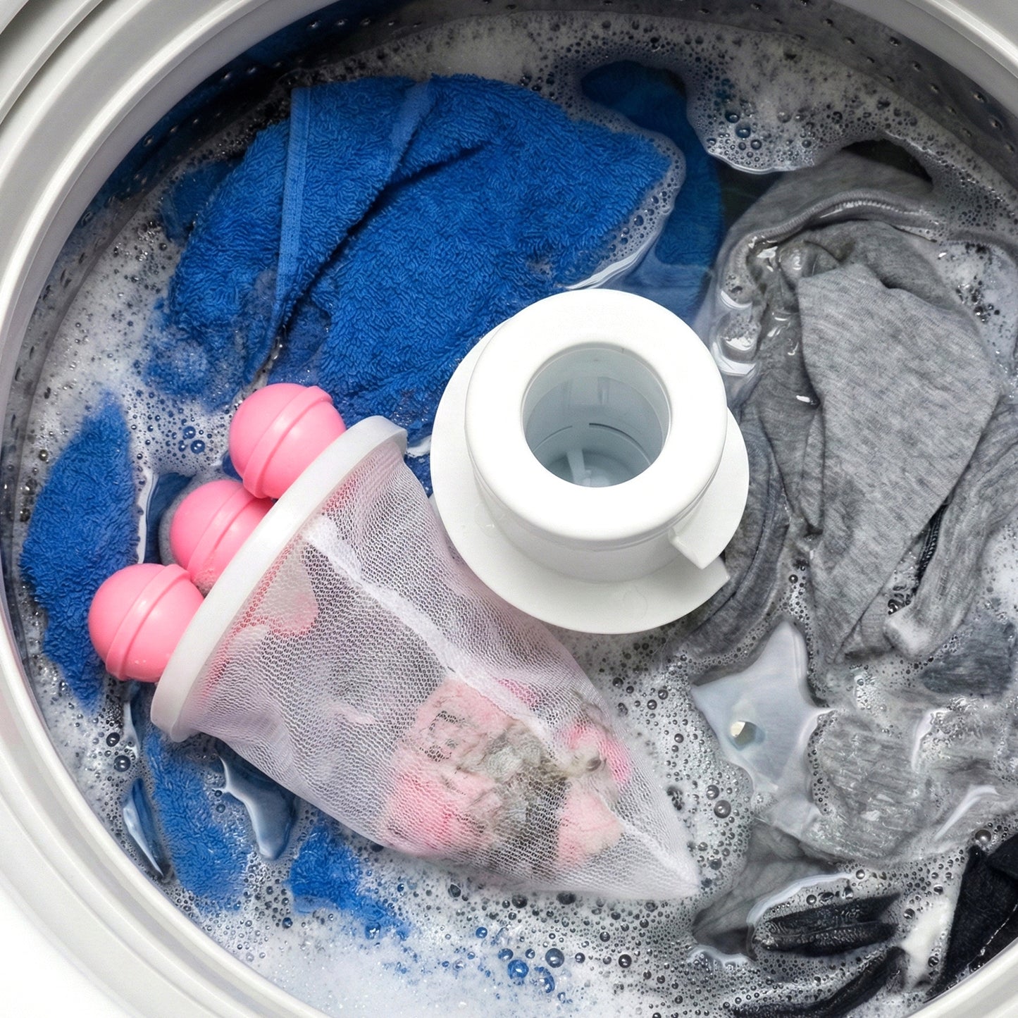 Reusable Washing Machine Lint Catcher Mesh Bag (1 Pc)