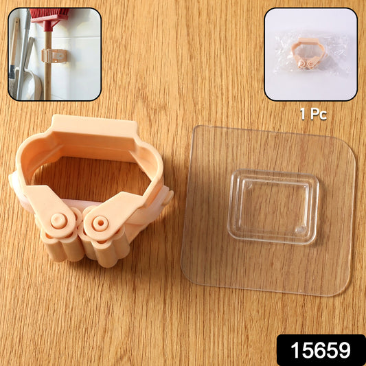 Wall Mounted Self-adhesive Mop And Broom Holder (1 Pc)